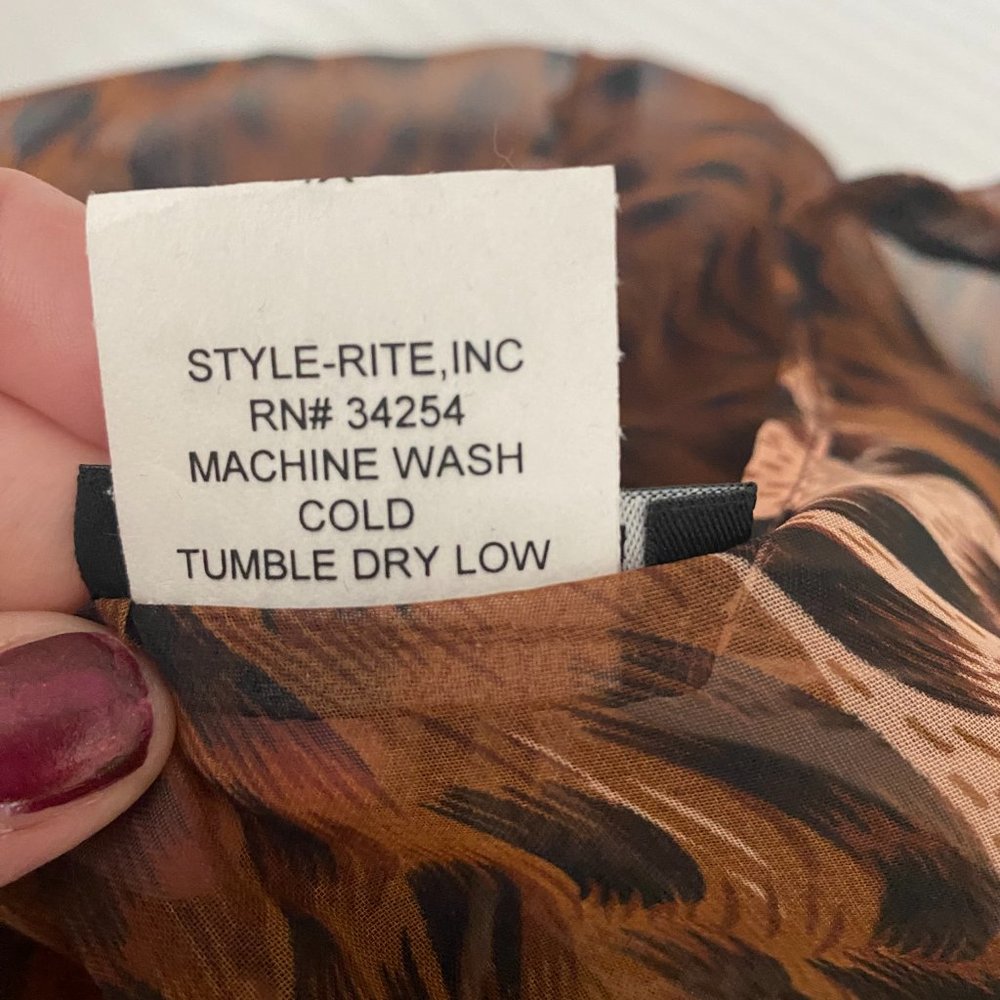 Vikki Vi, Leopard Print Sheer Duster, Size 4x - B… - image 3